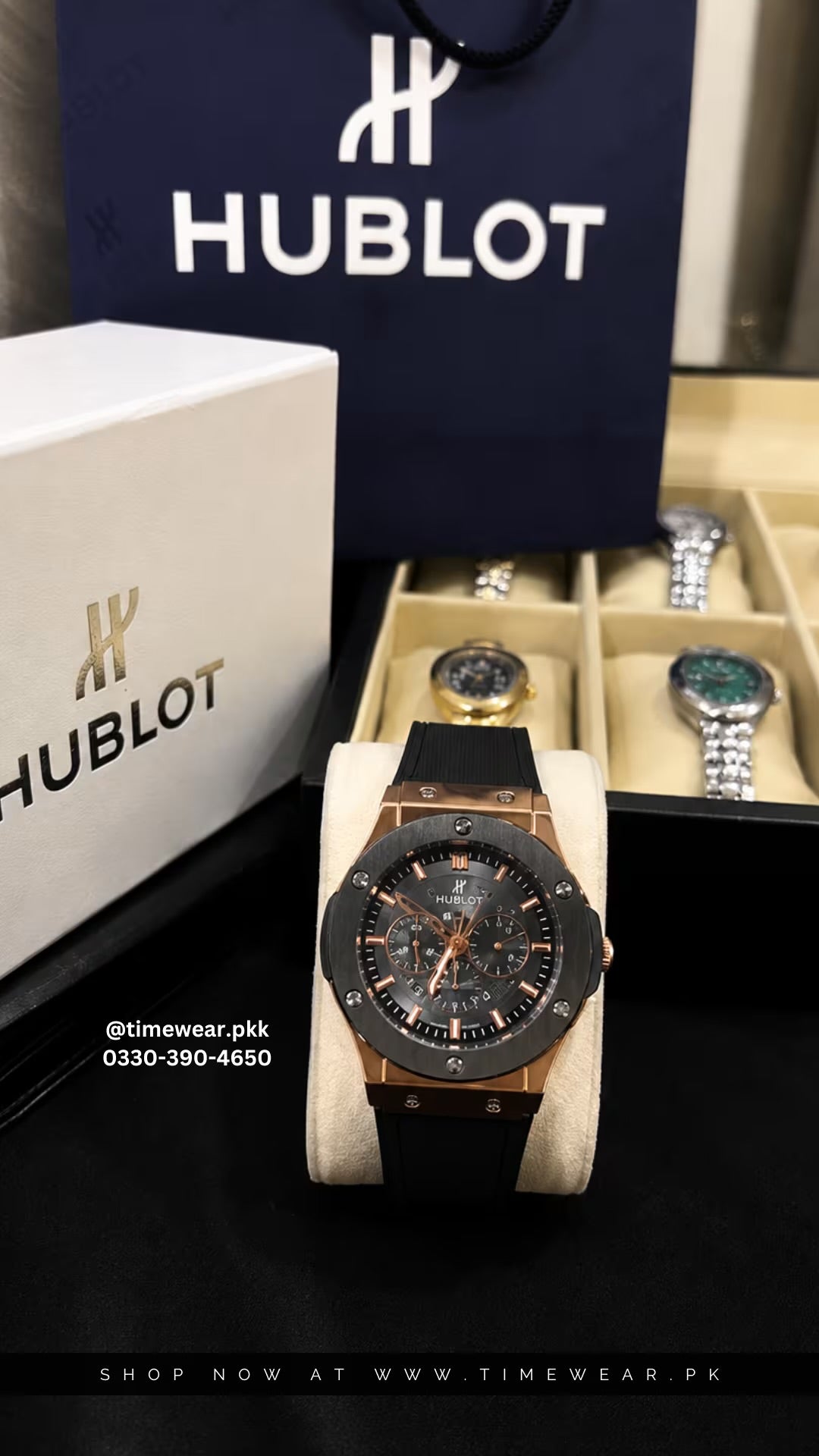 Hublot Strap C-Skeleton Adjustable Master Lock (Hublot Box & One Year Warranty Card)