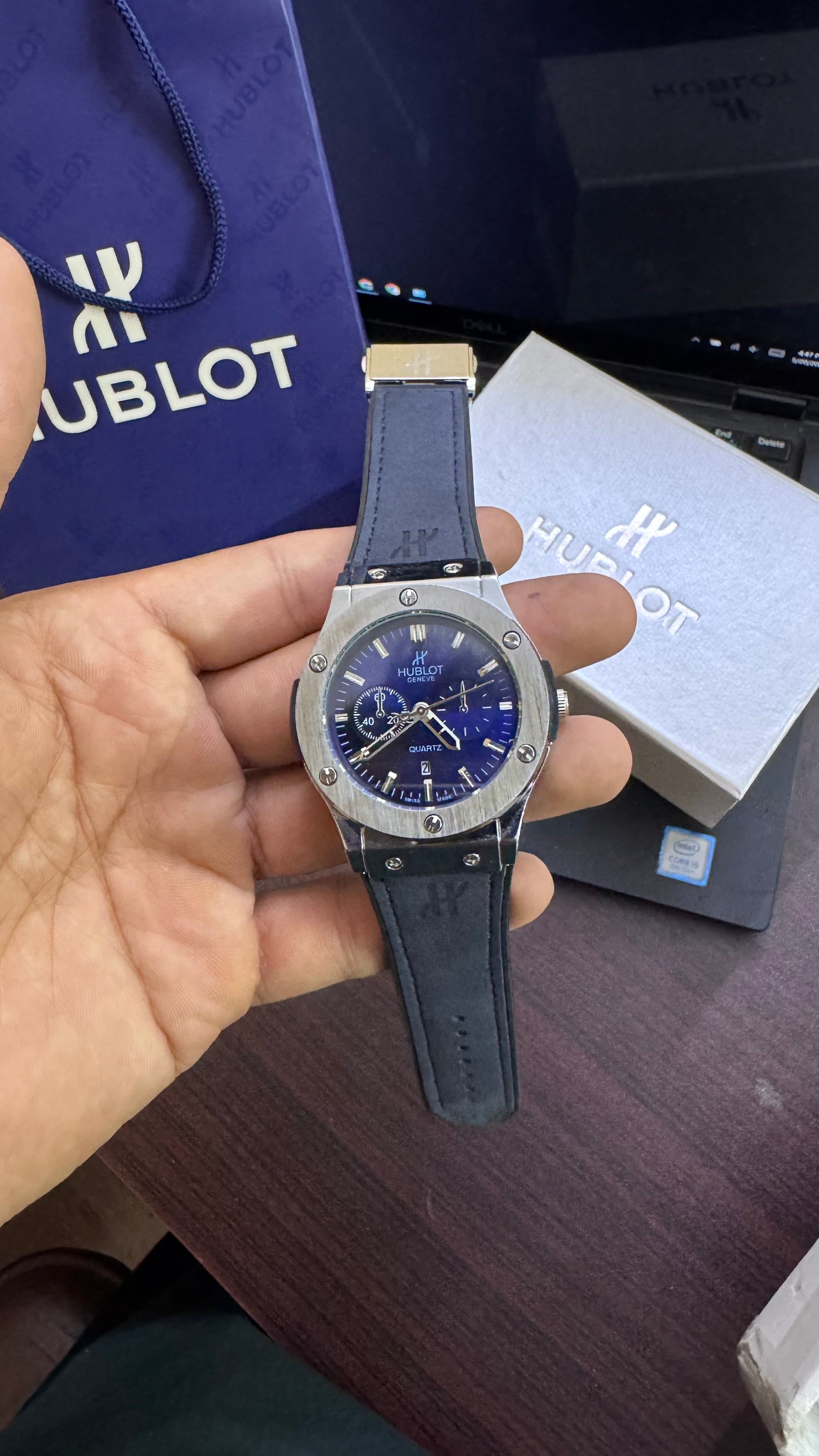 Hublot Strap Adjustable Master Lock (Hublot Box & One Year Warranty Card)