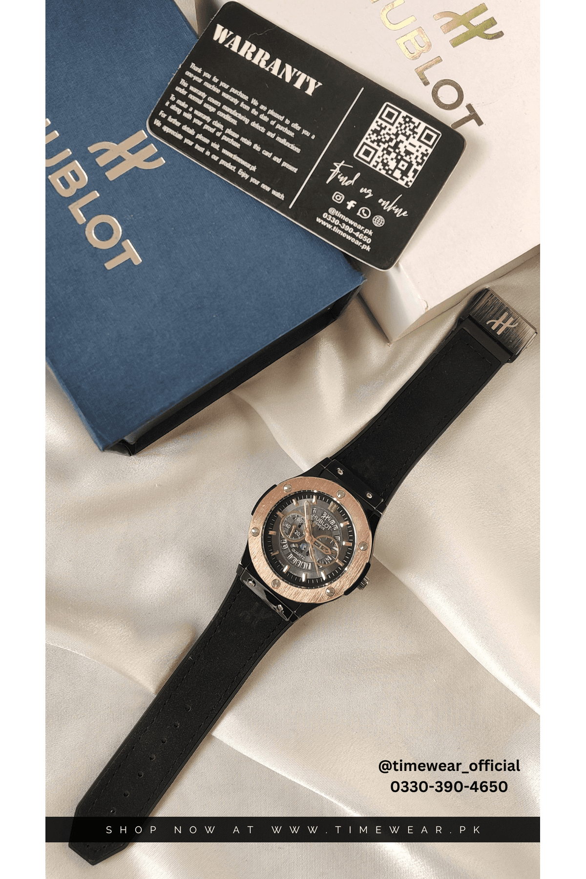 Hublot Strap Adjustable Master Lock (Hublot Box & One Year Warranty Card)