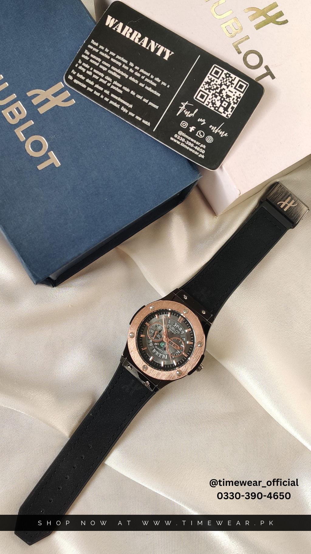 Hublot Strap Adjustable Master Lock (Hublot Box & One Year Warranty Card)