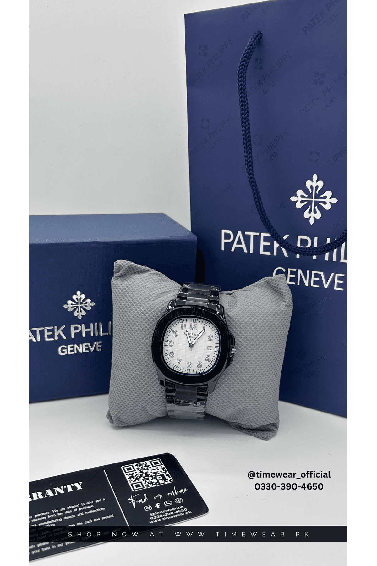 Patek Phillips Black-White with Patek Box