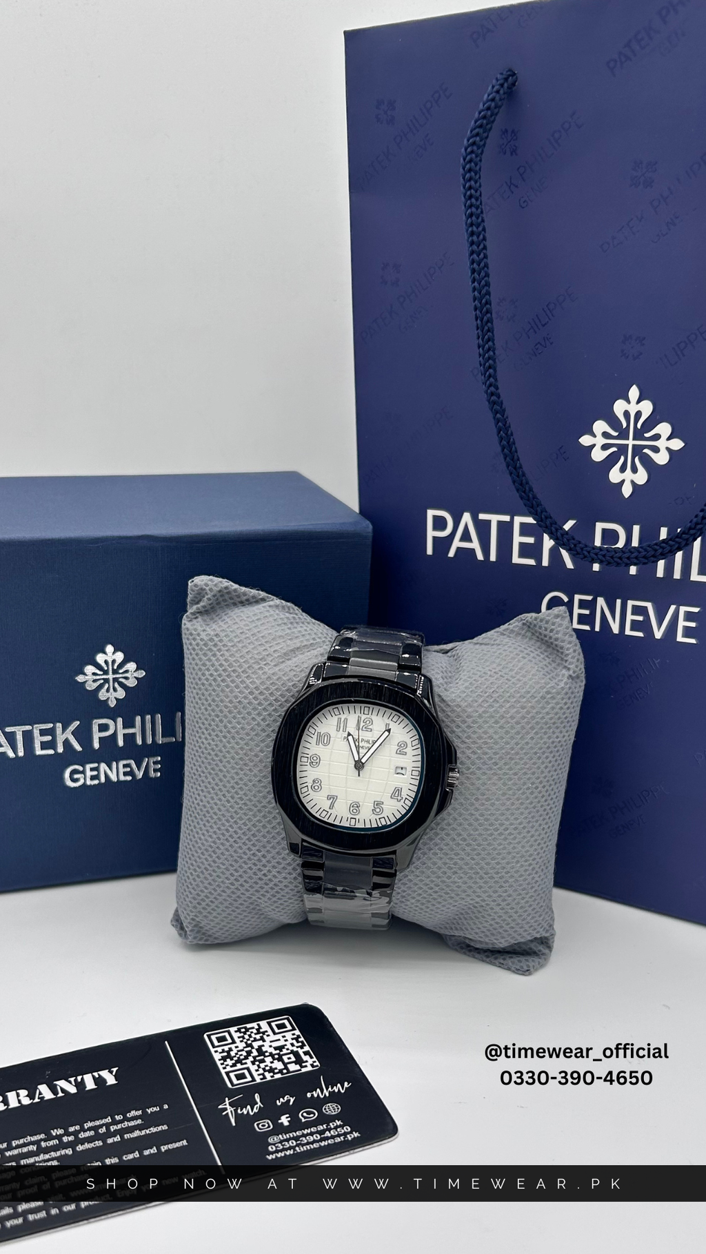 Patek Phillips Black-White with Patek Box