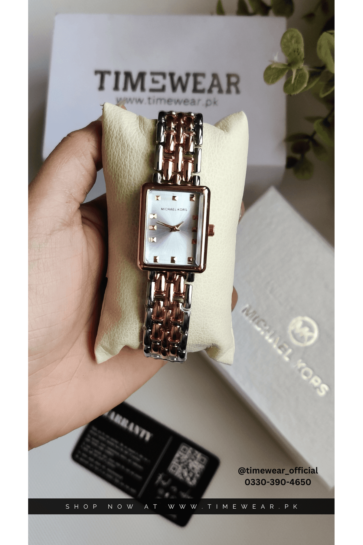 Michael Kors Square Ladies Watch with Premium Box (TTCW)