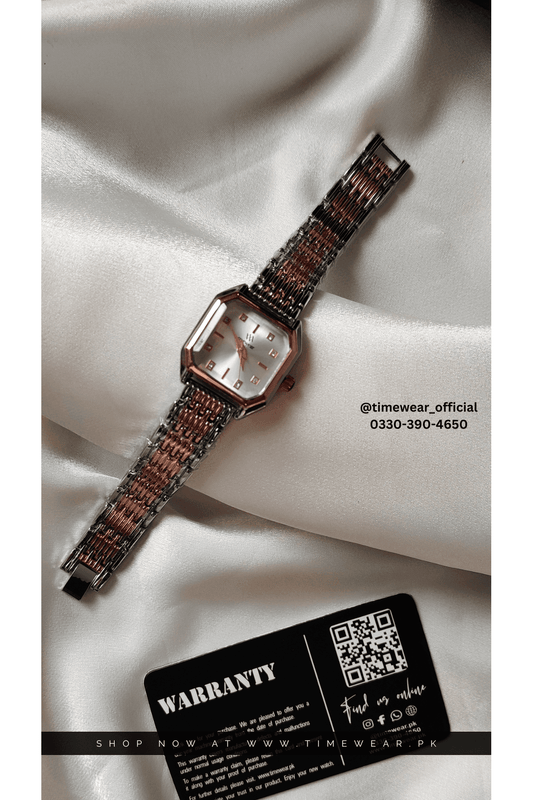 MeWear Square Ladies Watch with Standard Box (TT-Rose)