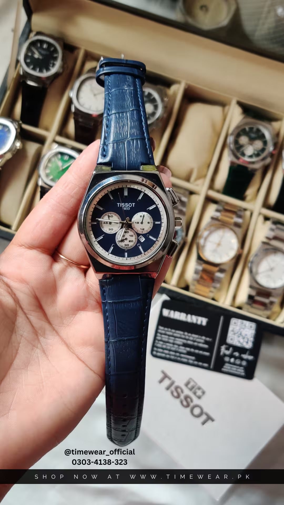 Tissot Straps Chrono Blue with Tissot Box & One Year Warranty