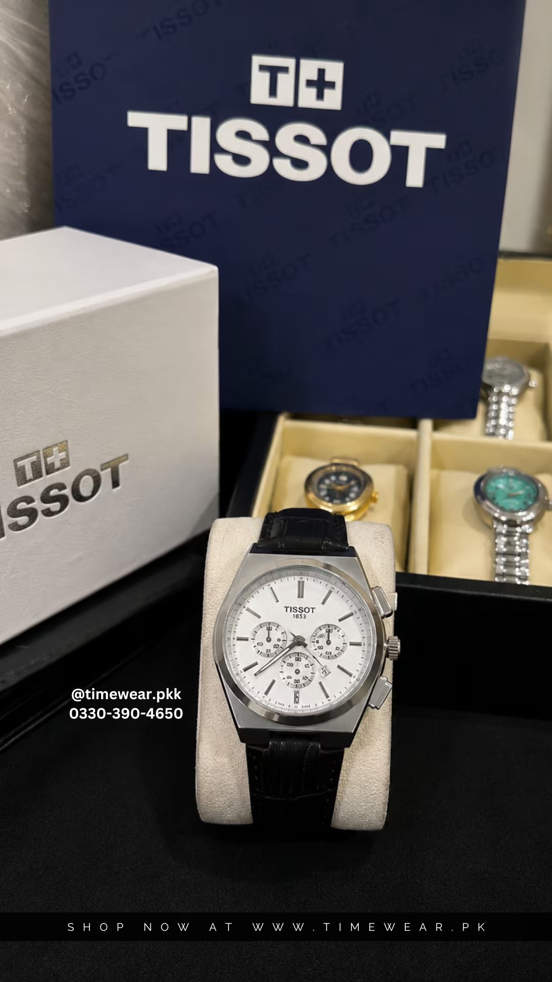 Tissot Straps Chrono White with Tissot Box & One Year Warranty