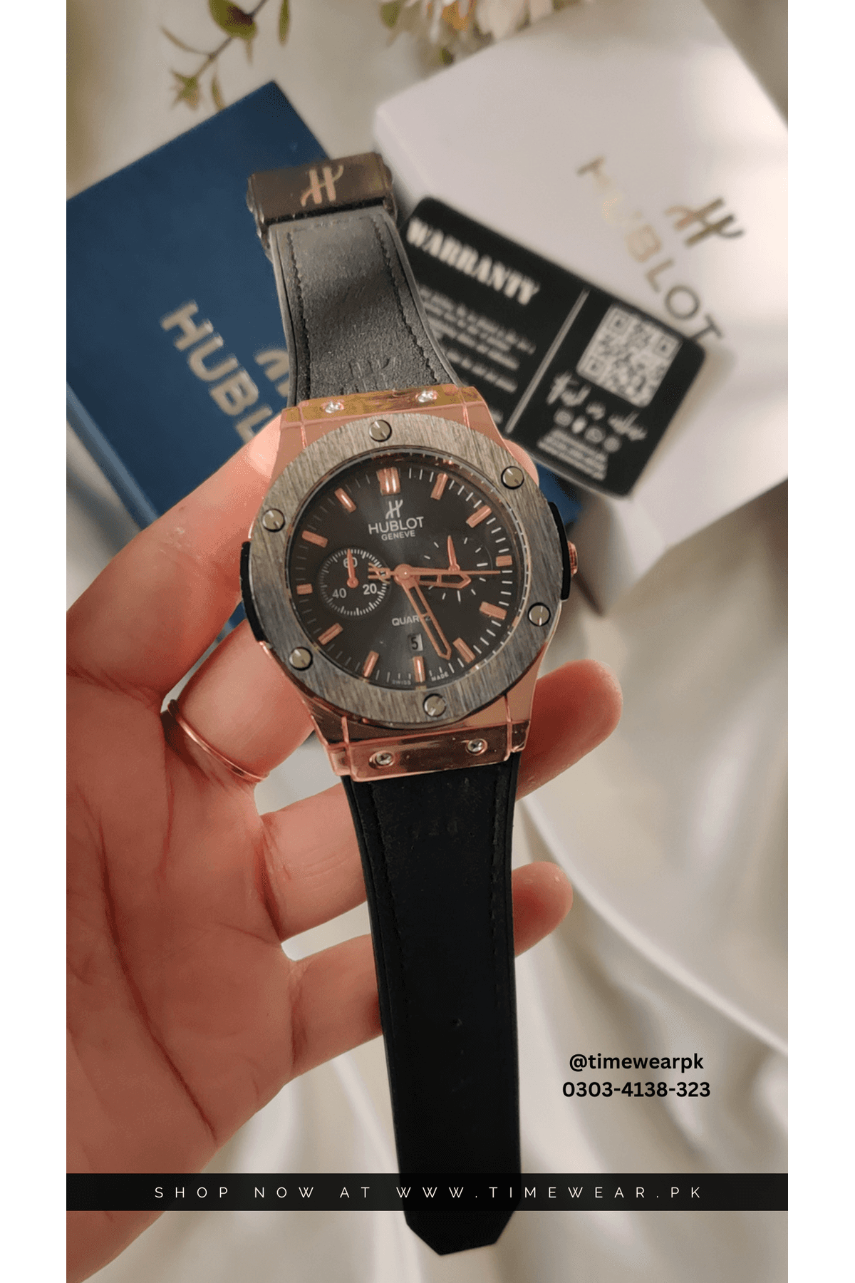 Hublot Strap Adjustable Master Lock (Hublot Box & One Year Warranty Card)