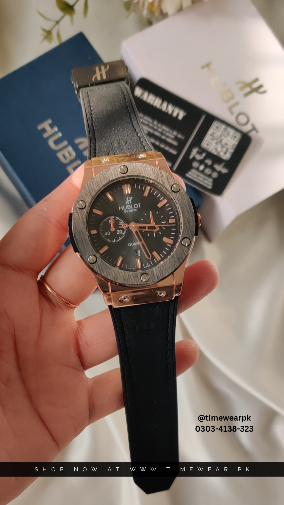 Hublot Strap Adjustable Master Lock (Hublot Box & One Year Warranty Card)