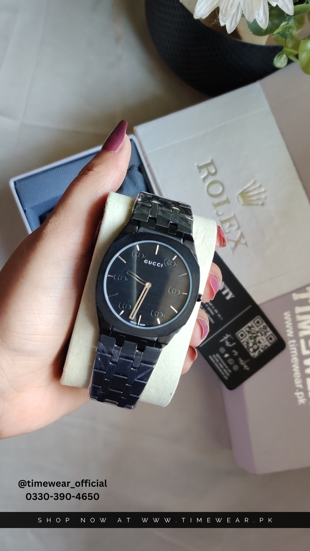 Gucci Gents Slim Dial (Black)