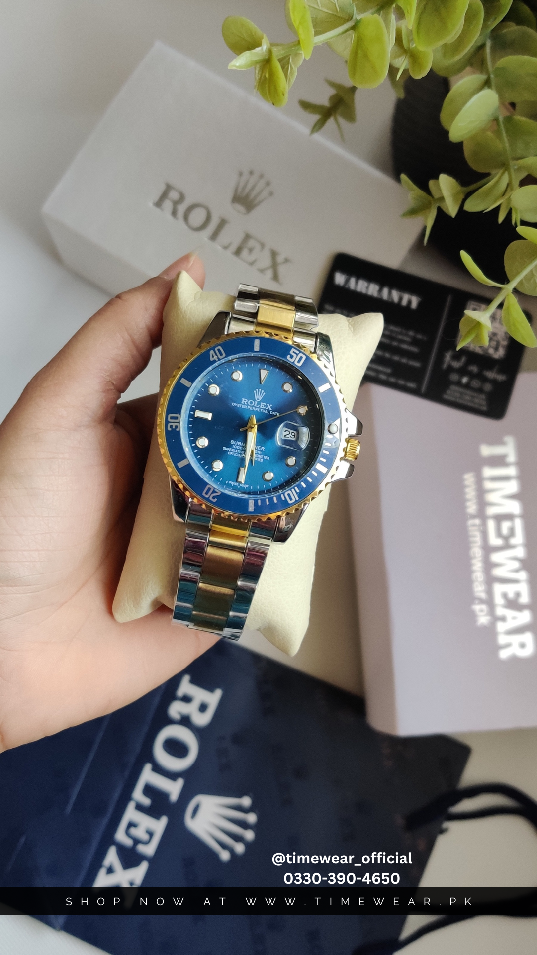 Rolex Gents Submariner (Two Tone Chain Blue Dial) Premium Rolex Box