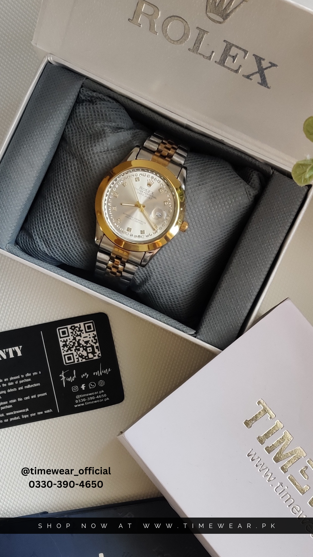 Rolex Gents Stone Date (TTG-WH) with Rolex Box