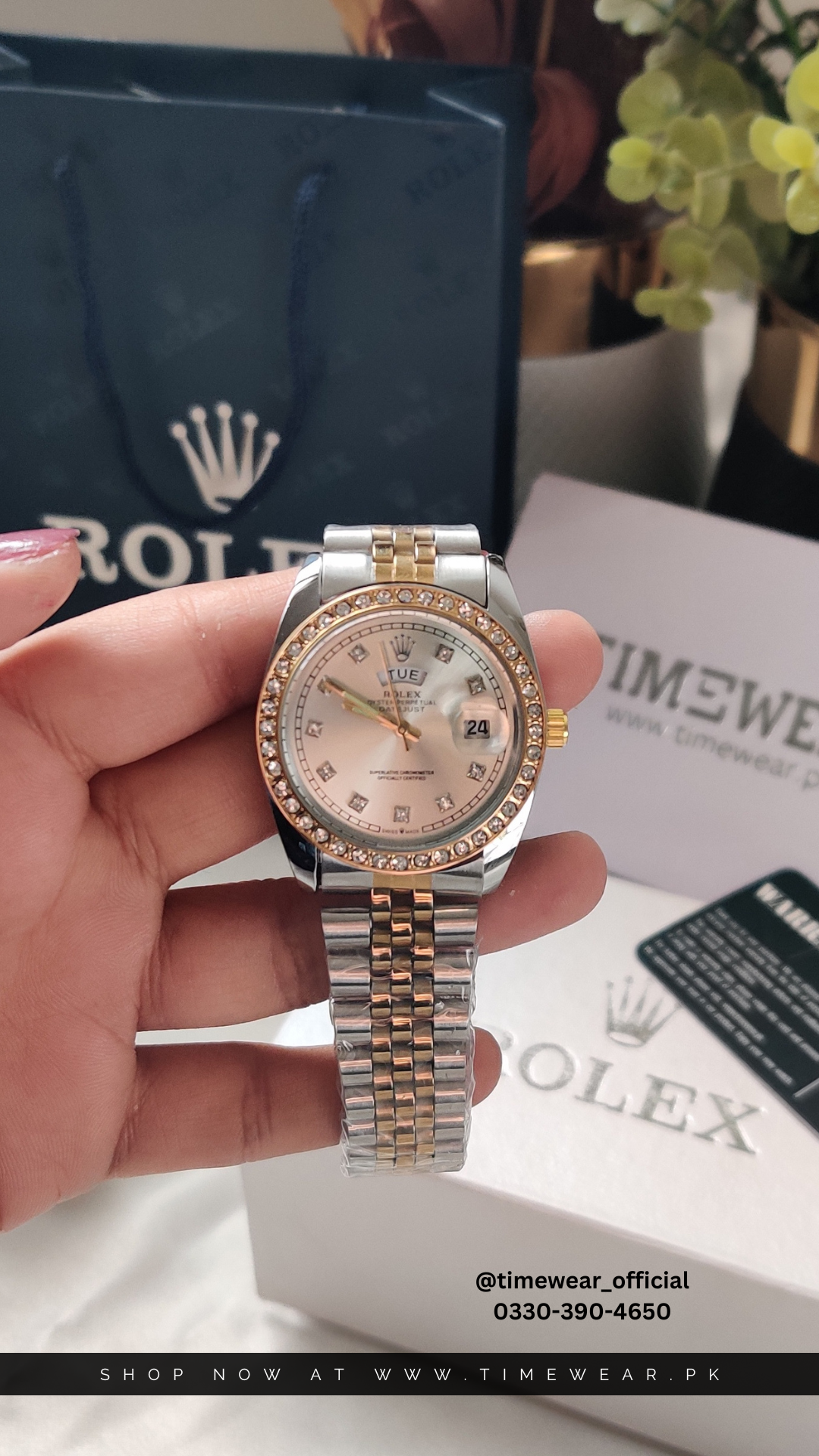 Rolex Day-Date-36mm (TTG-Wh) with Rolex Premium Box