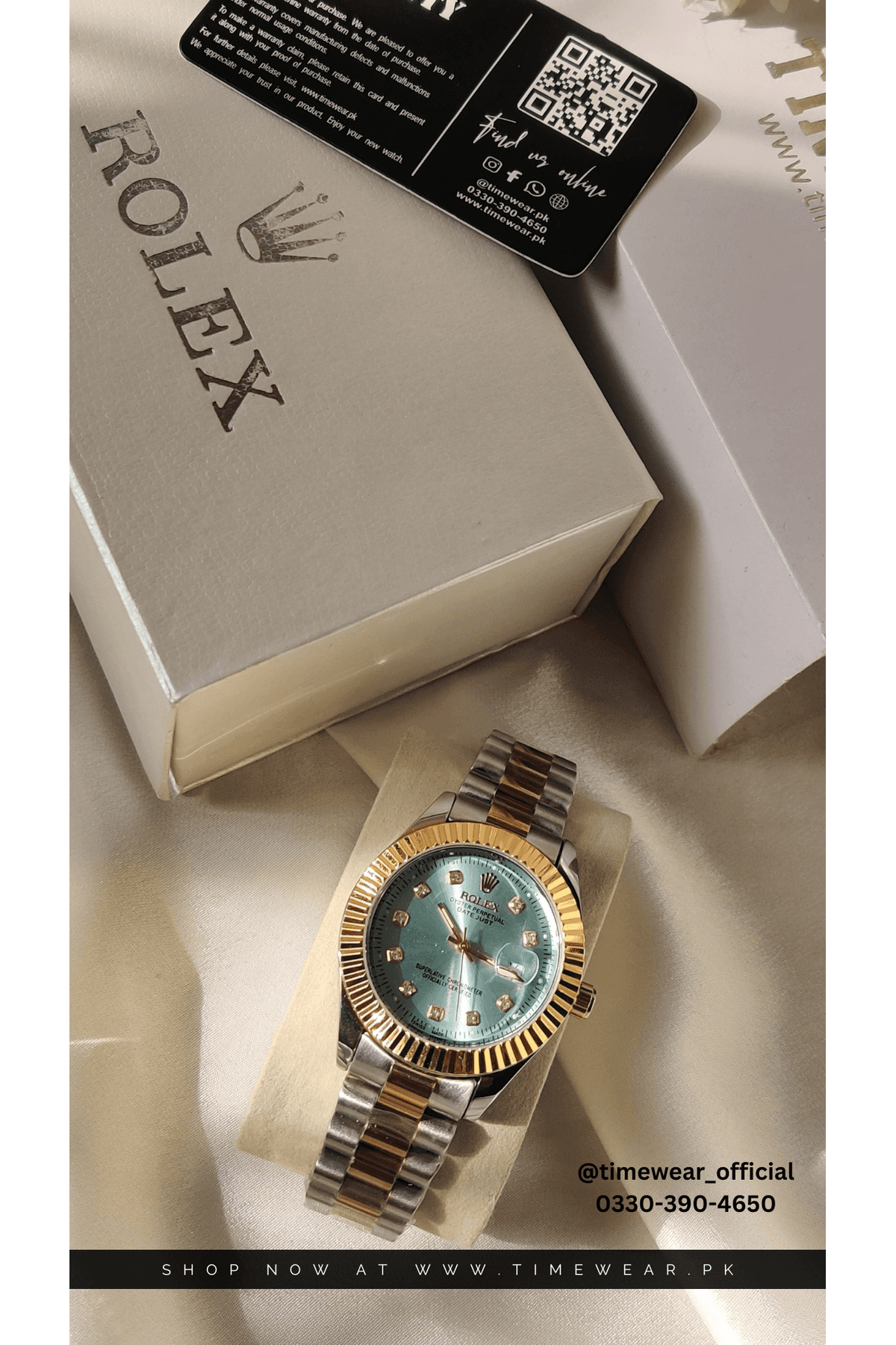 Rolex Gents Crown Lock (Kan-TTG-Tiffany) Premium Rolex Box, Bag & Warranty Card