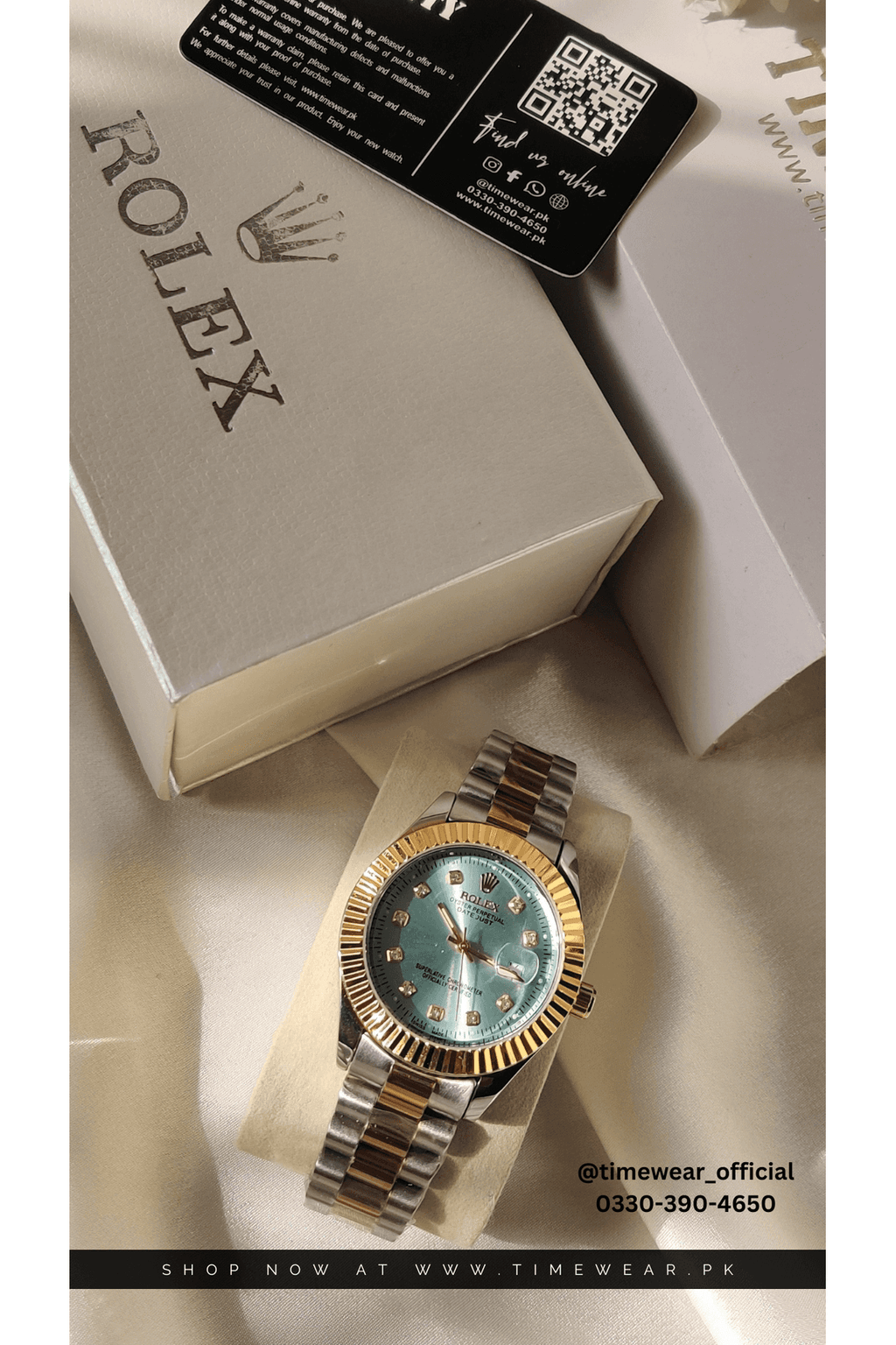 Rolex Gents Crown Lock (Kan-TTG-Tiffany) Premium Rolex Box, Bag & Warranty Card