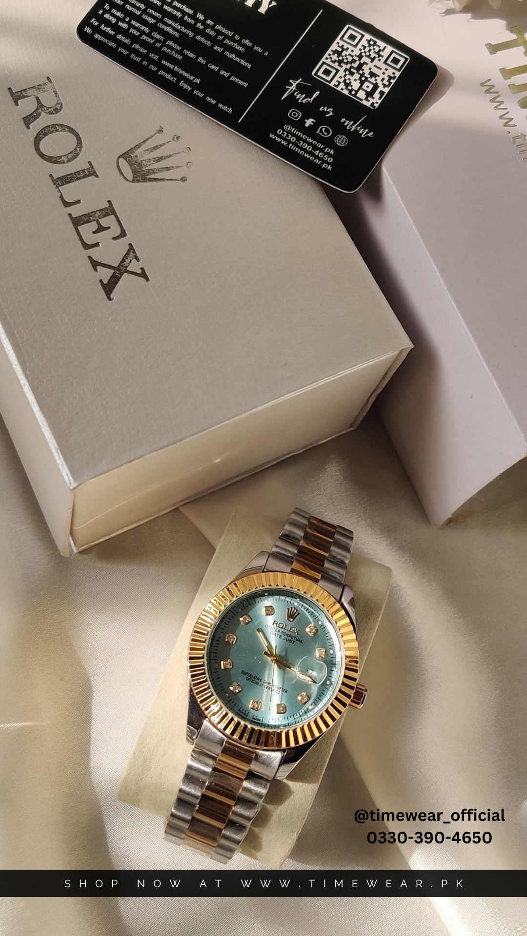 Rolex Gents Crown Lock (Kan-TTG-Tiffany) Premium Rolex Box, Bag & Warranty Card
