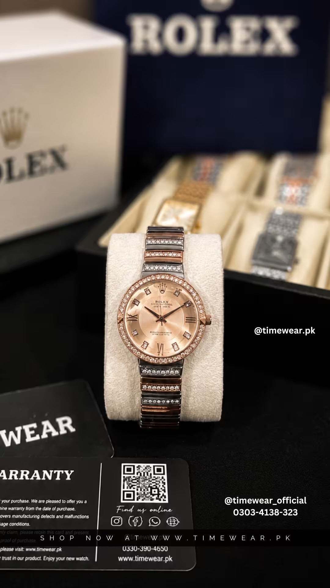 Rolex Stone New-Ladies (TT-ROSE) - Premium Box & One Year Warranty