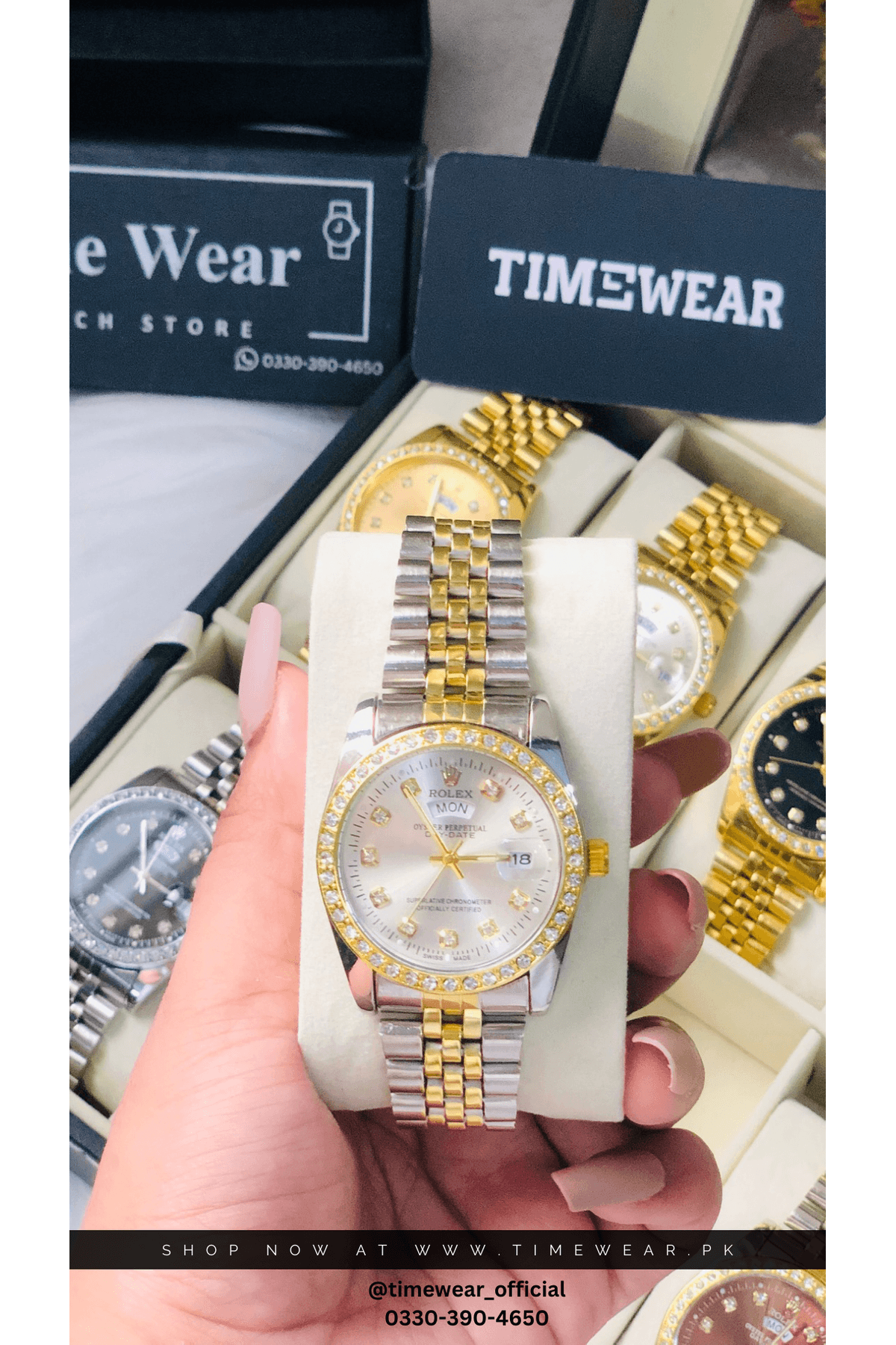 Rolex Day-Date-36mm (TTG-Wh) with Rolex Premium Box