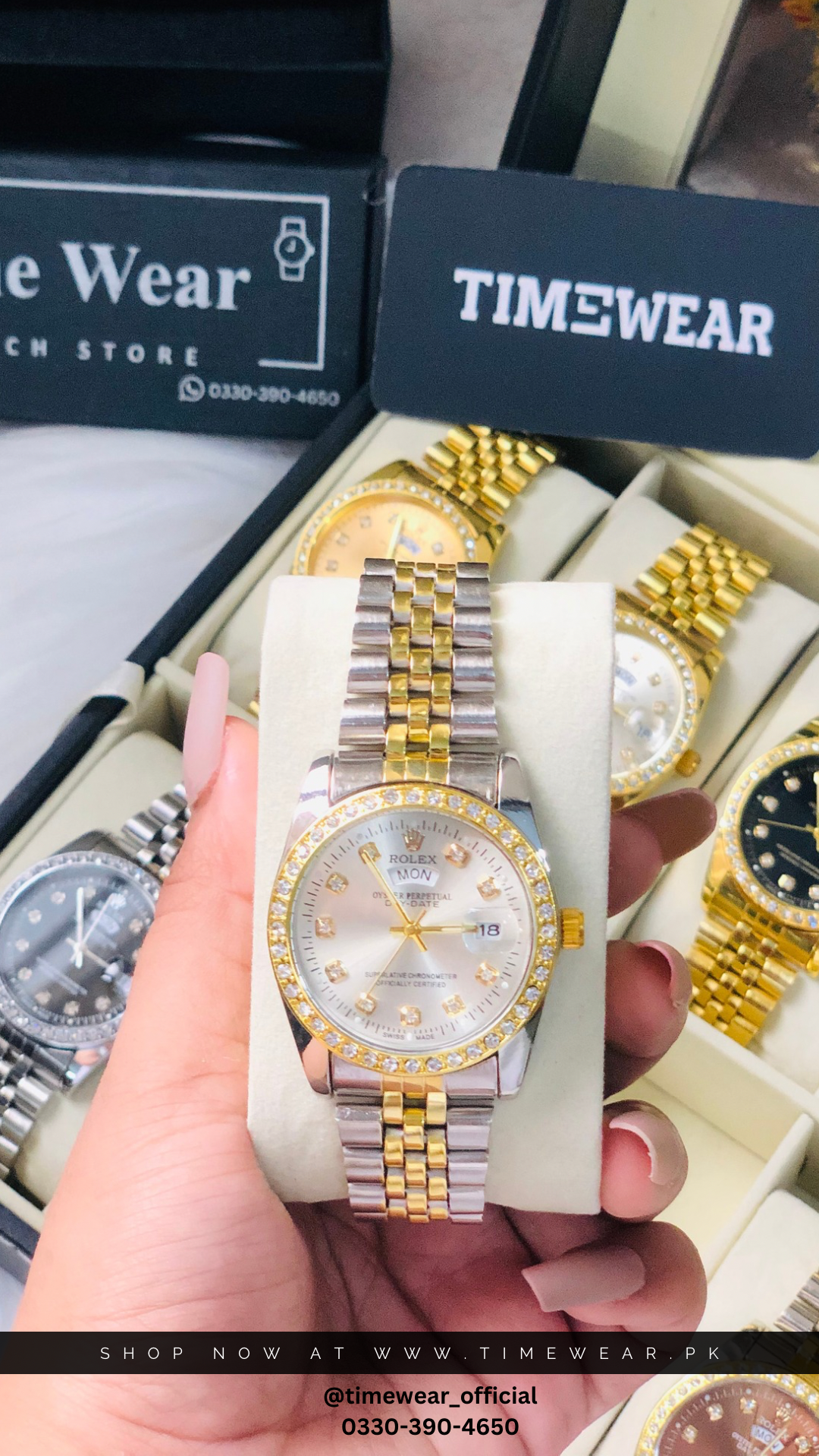 Rolex Day-Date-36mm (TTG-Wh) with Rolex Premium Box