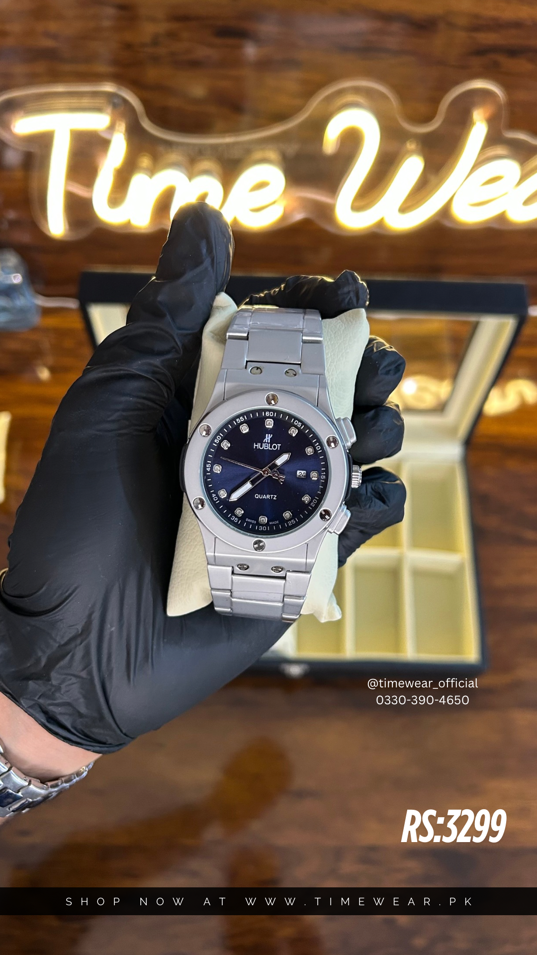 Hublot Chain Heavyweight NW (S-BL) (Hublot Box & One Year Warranty Card)