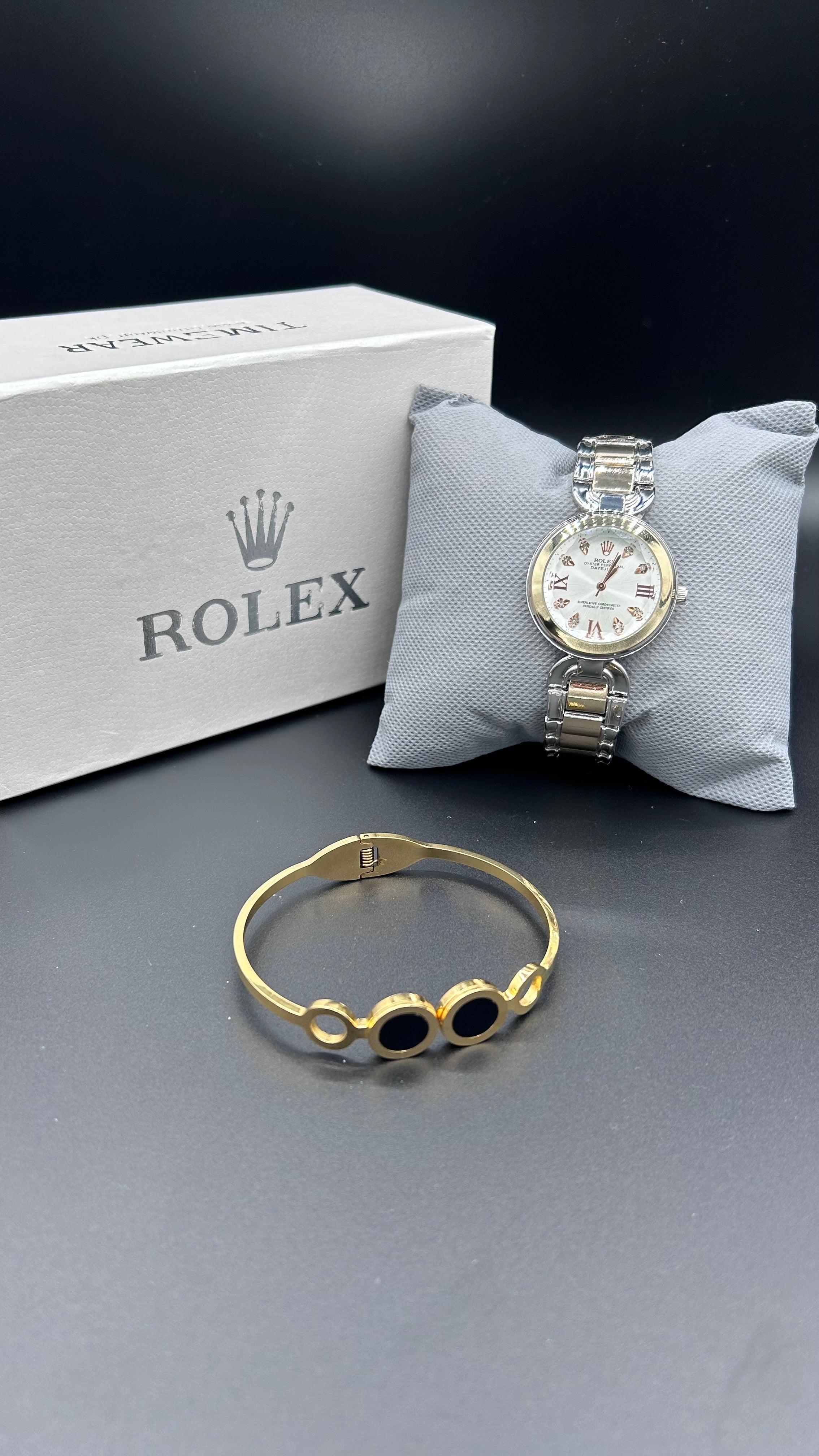 Rolex Bundle Offer | Ladies Watch + Bangle | Premium Box