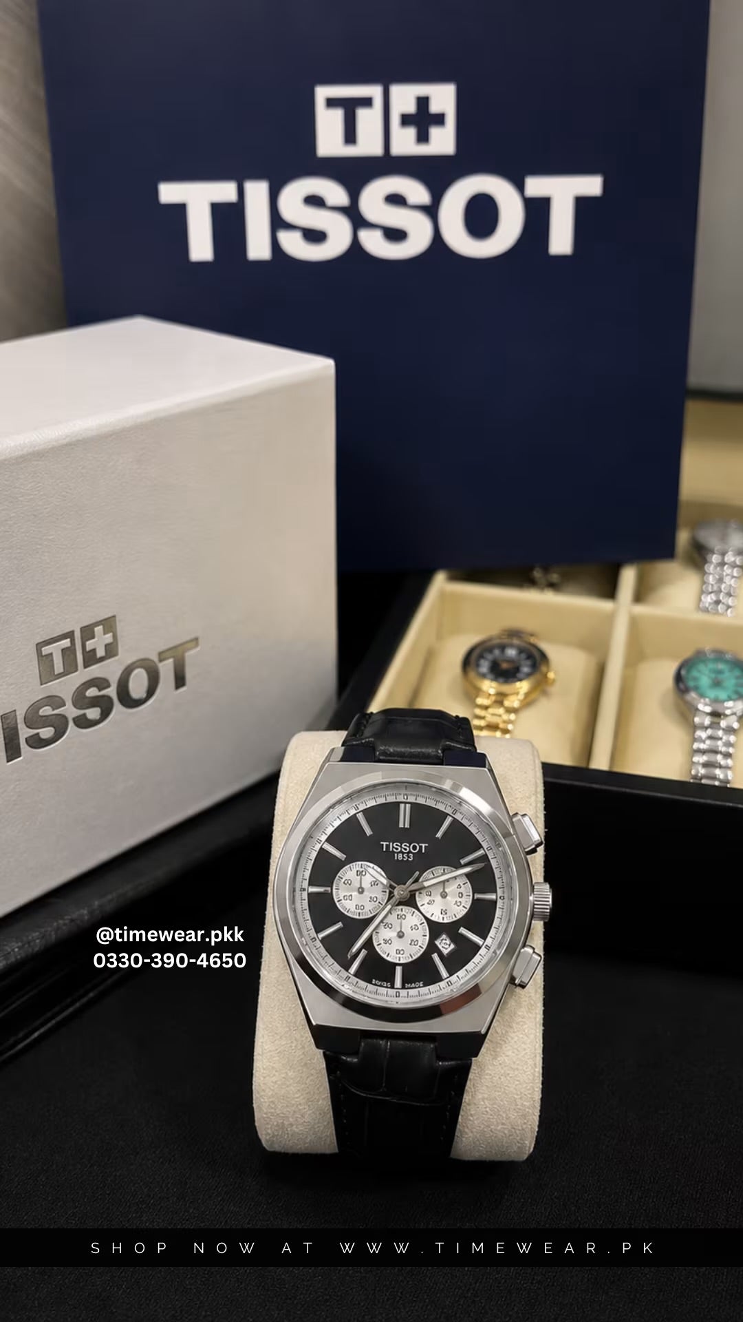 Tissot Straps Chrono Black with Tissot Box & One Year Warranty