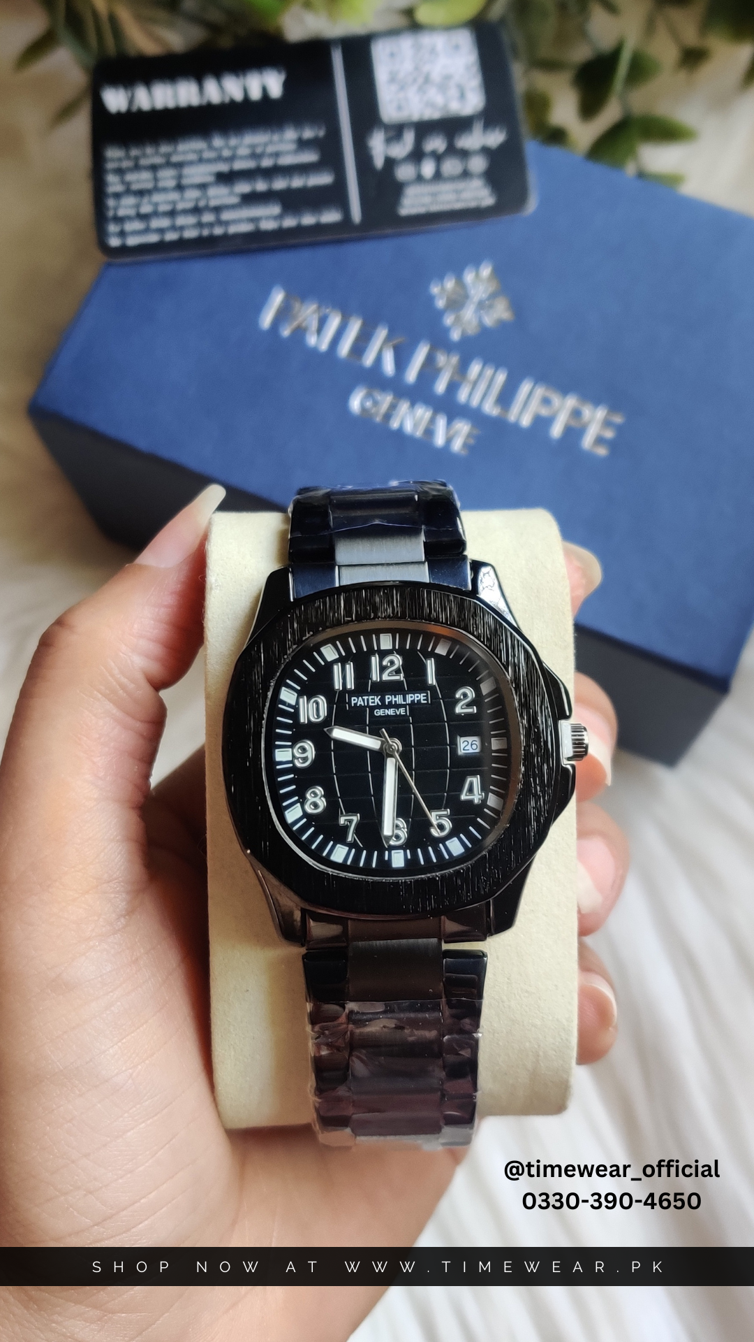 Patek Phillips Black with Patek Box