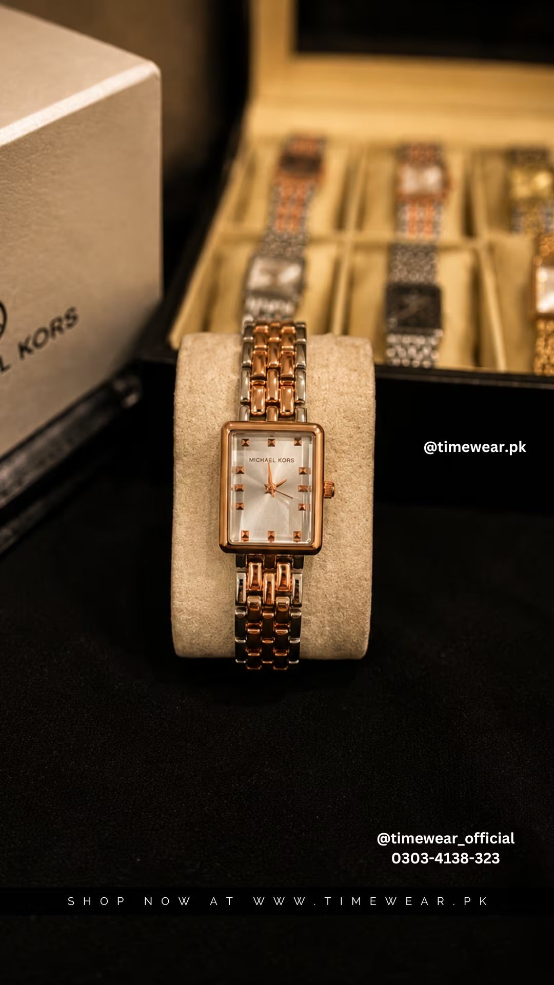 Michael Kors Square Ladies Watch with Premium Box (TTCW)