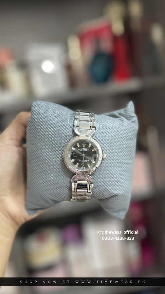 Rolex Roman Silver Black with Standard Box