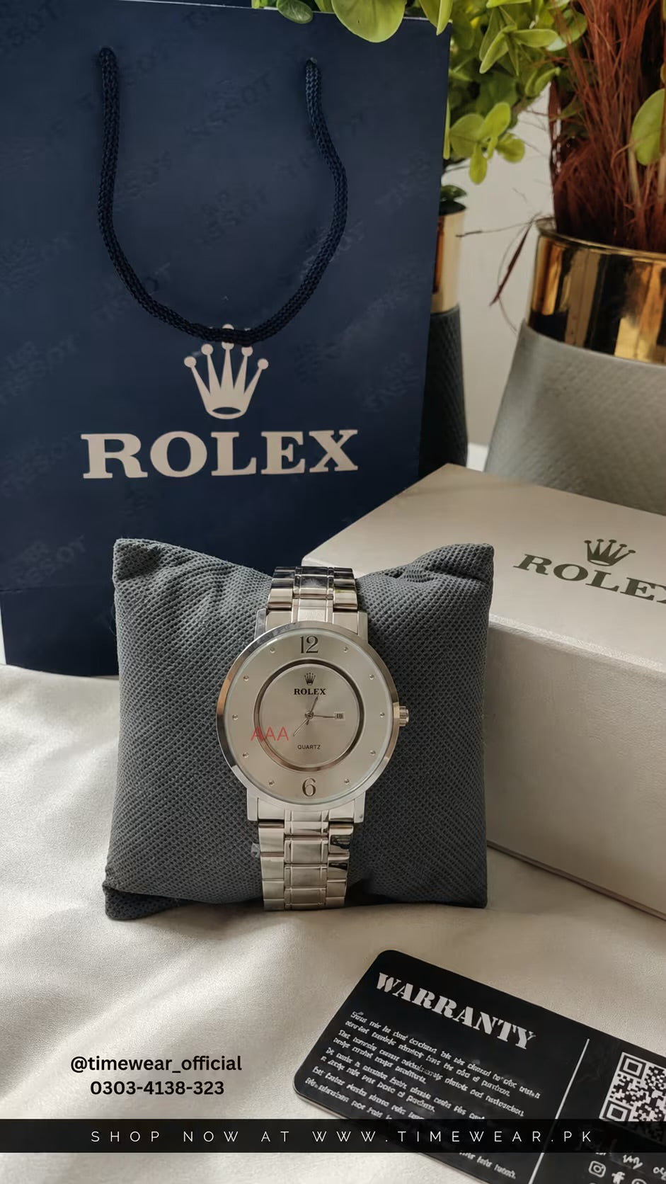 Rolex Gents SLM (SS) with Rolex Box & One Year Warranty Card
