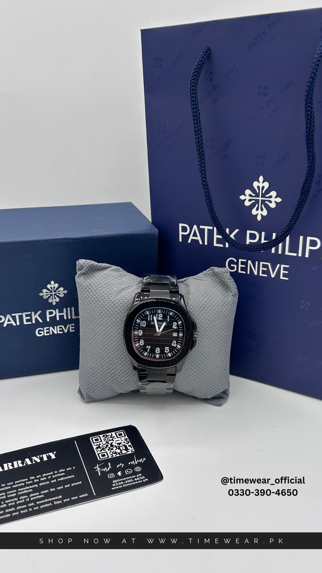 Patek Phillips Black with Patek Box