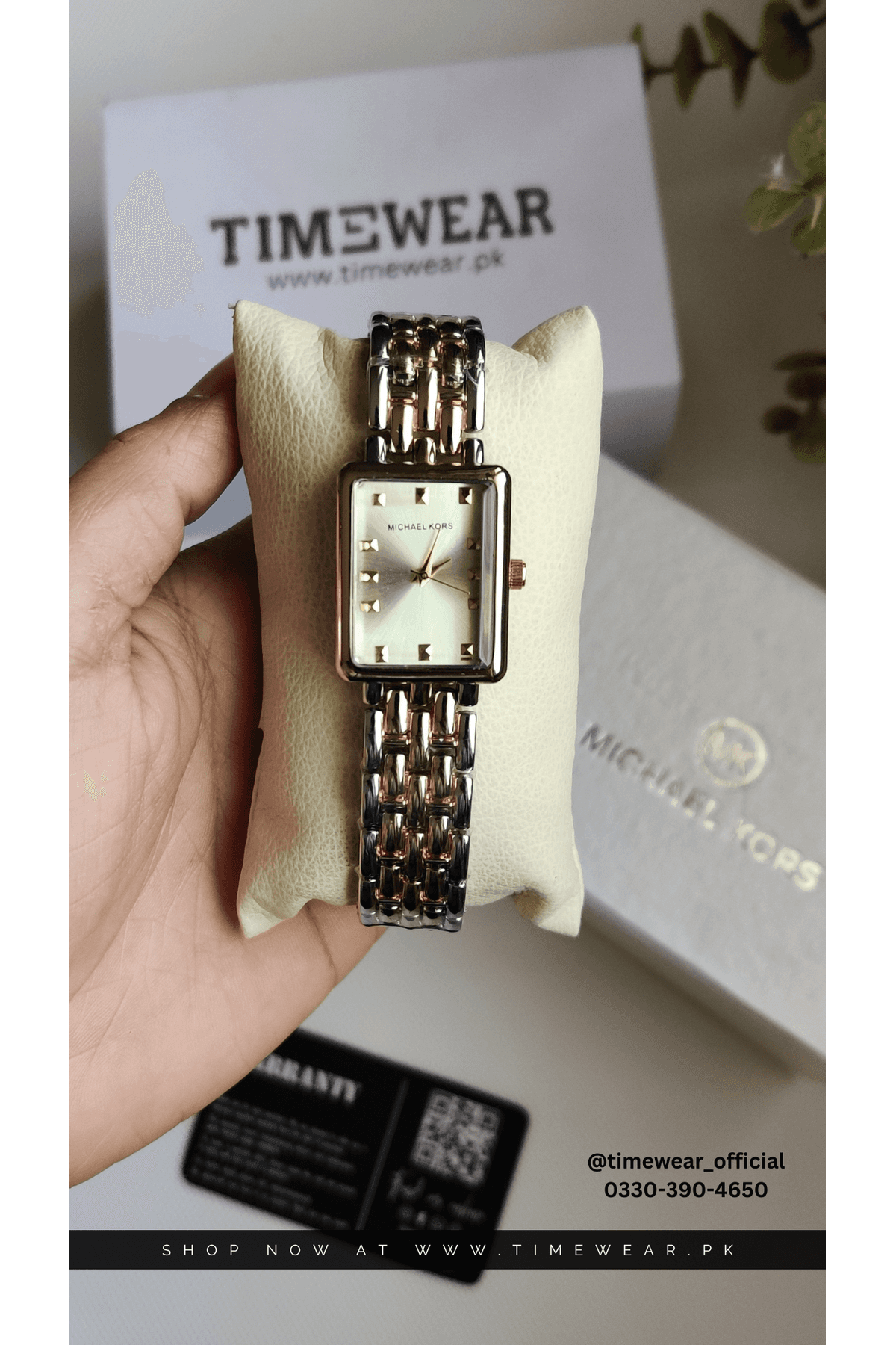 Michael Kors Square Ladies Watch with Premium Box (TTGW)