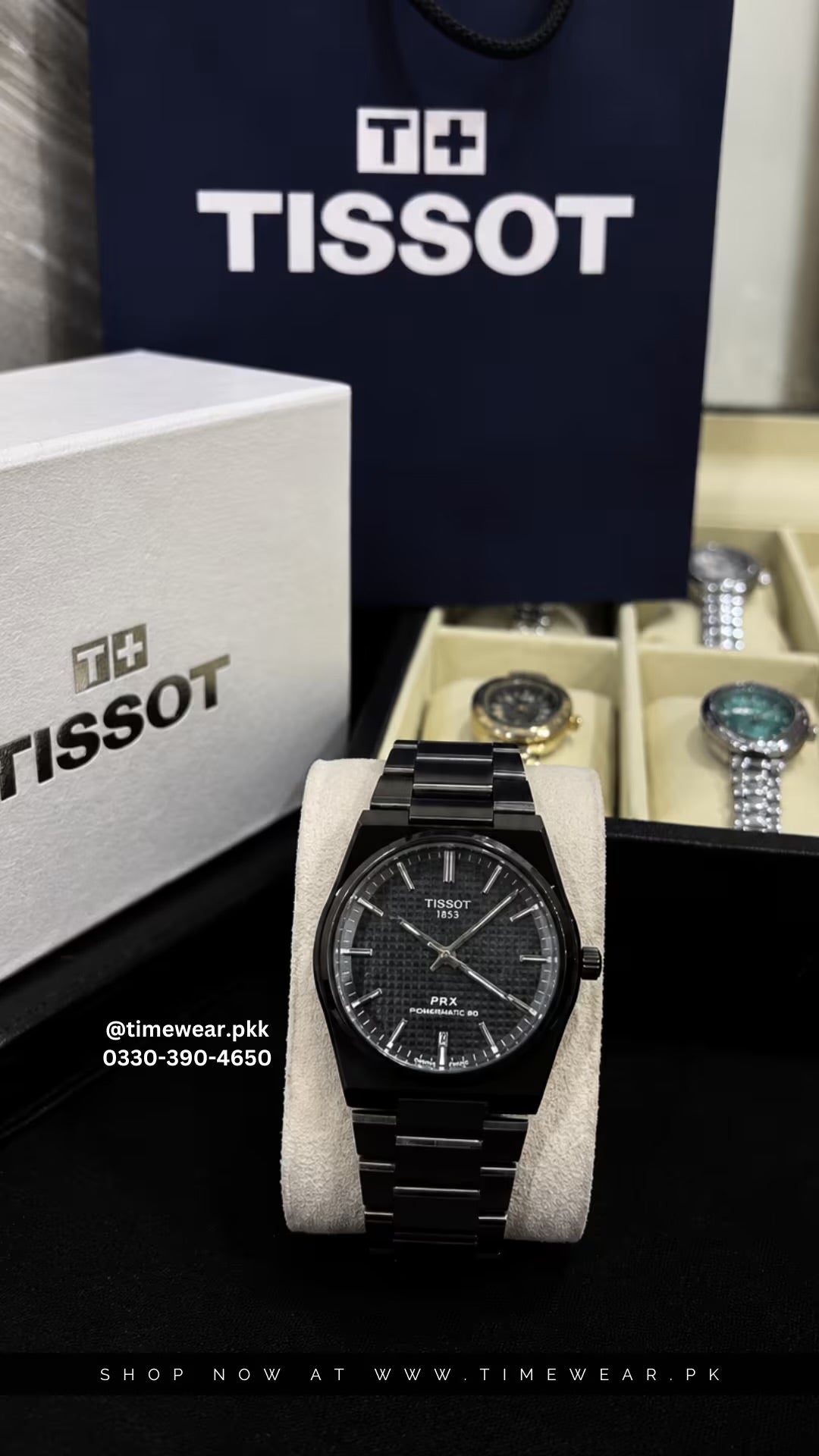 Tissot Chain PRX Black With Tissot  Premium Box & One Year Warranty