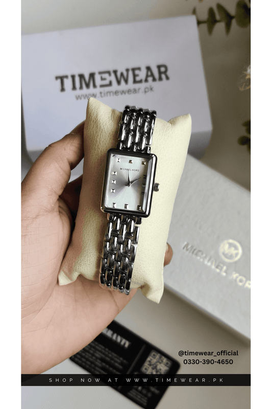 Michael Kors Square Ladies Watch with Premium Box (SS)