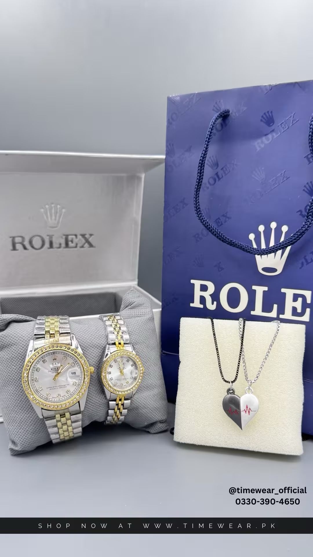Bundle Offer Rolex Couple Stone (TTW) - Magnetic Heartbeat Necklace