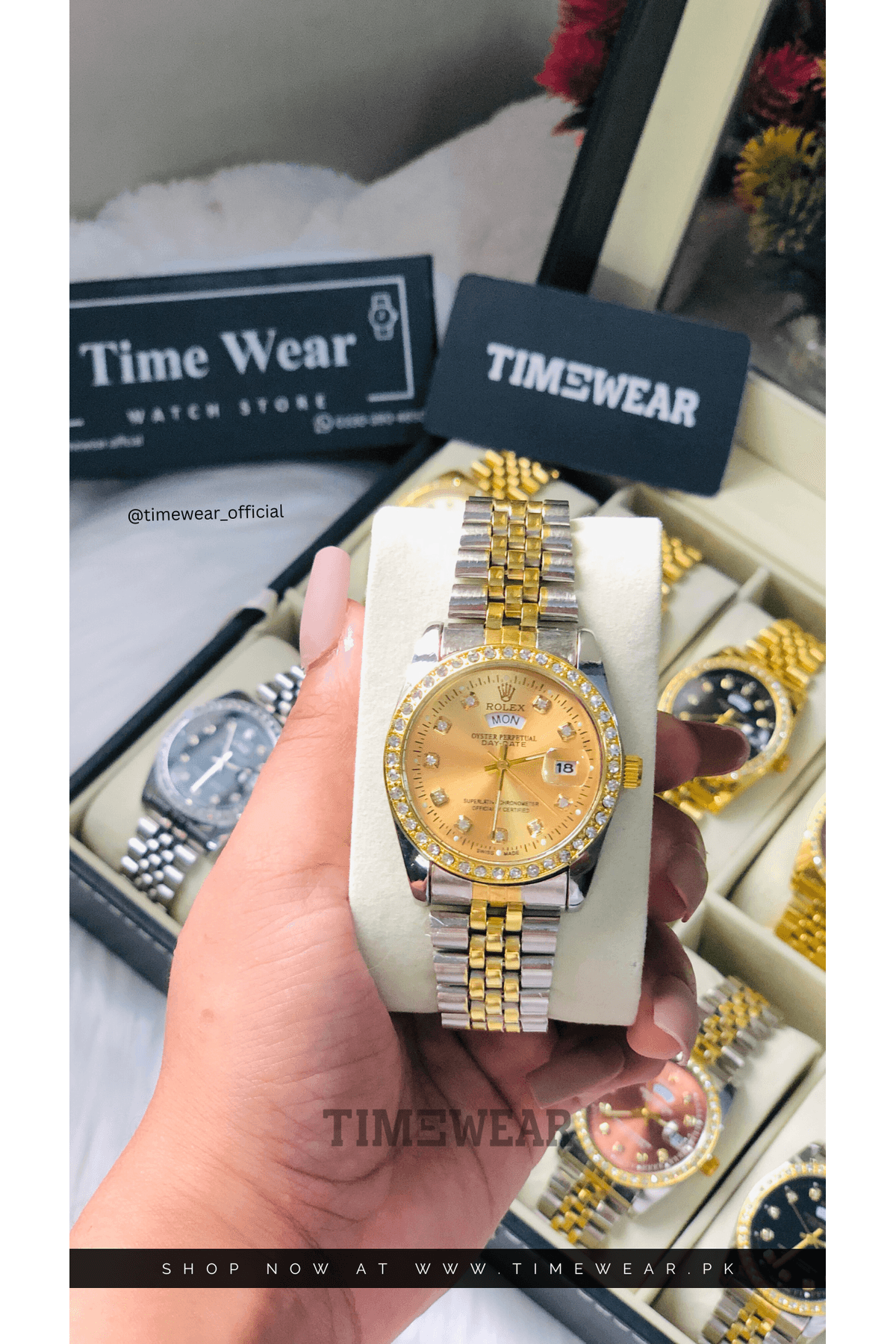 Rolex Day-Date-36mm (TTG-Golden) with Rolex Premium Box