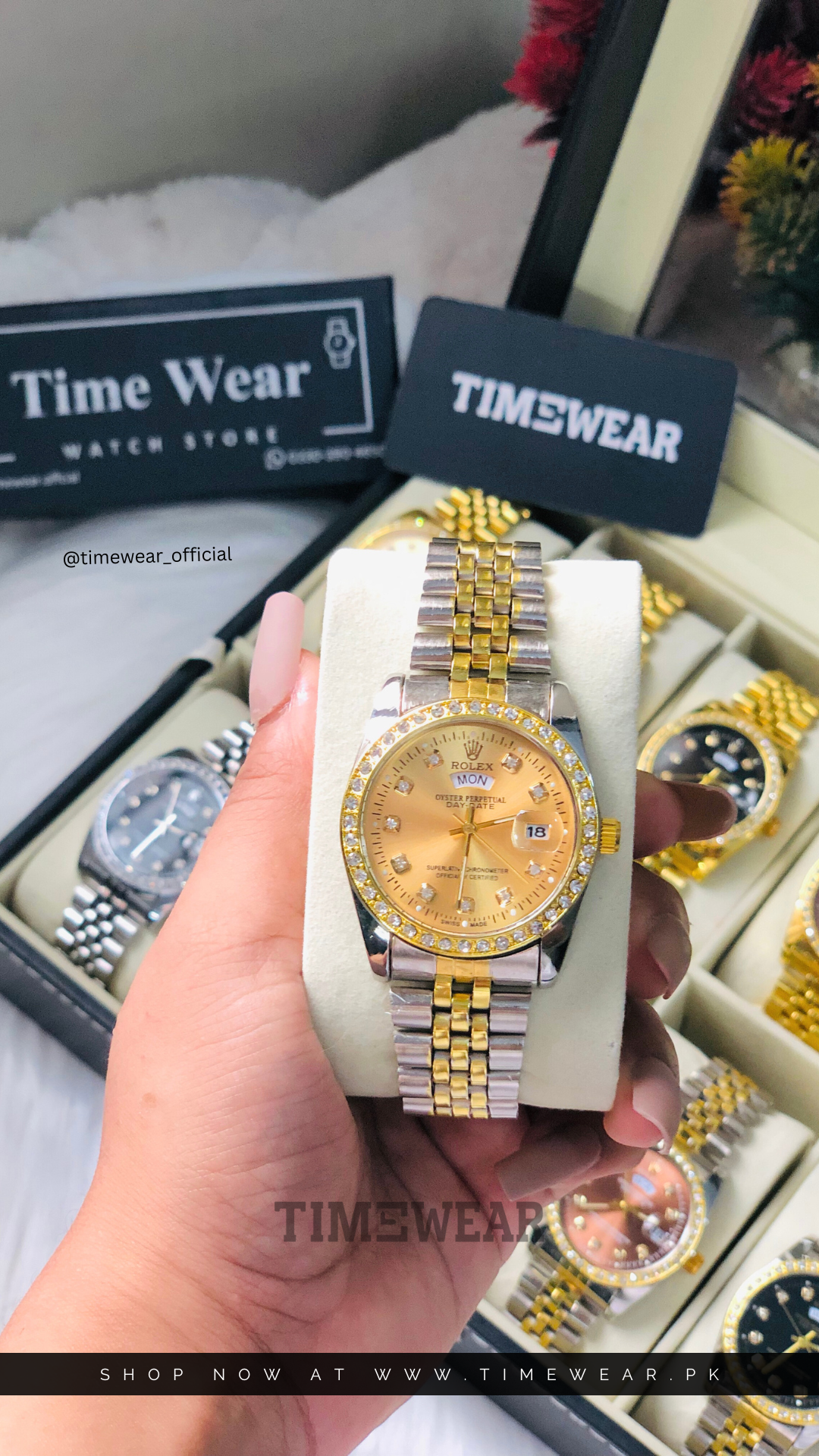Rolex Day-Date-36mm (TTG-Golden) with Rolex Premium Box