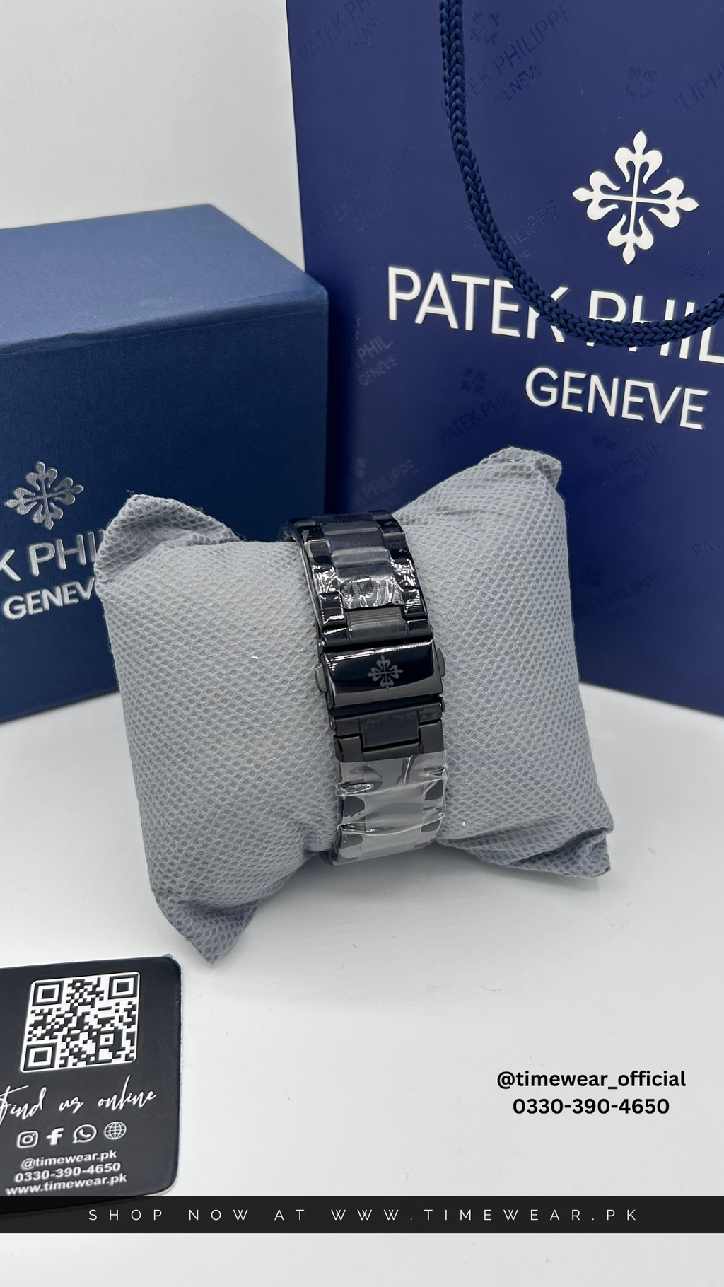Patek Phillips Black-Blue with Patek Box