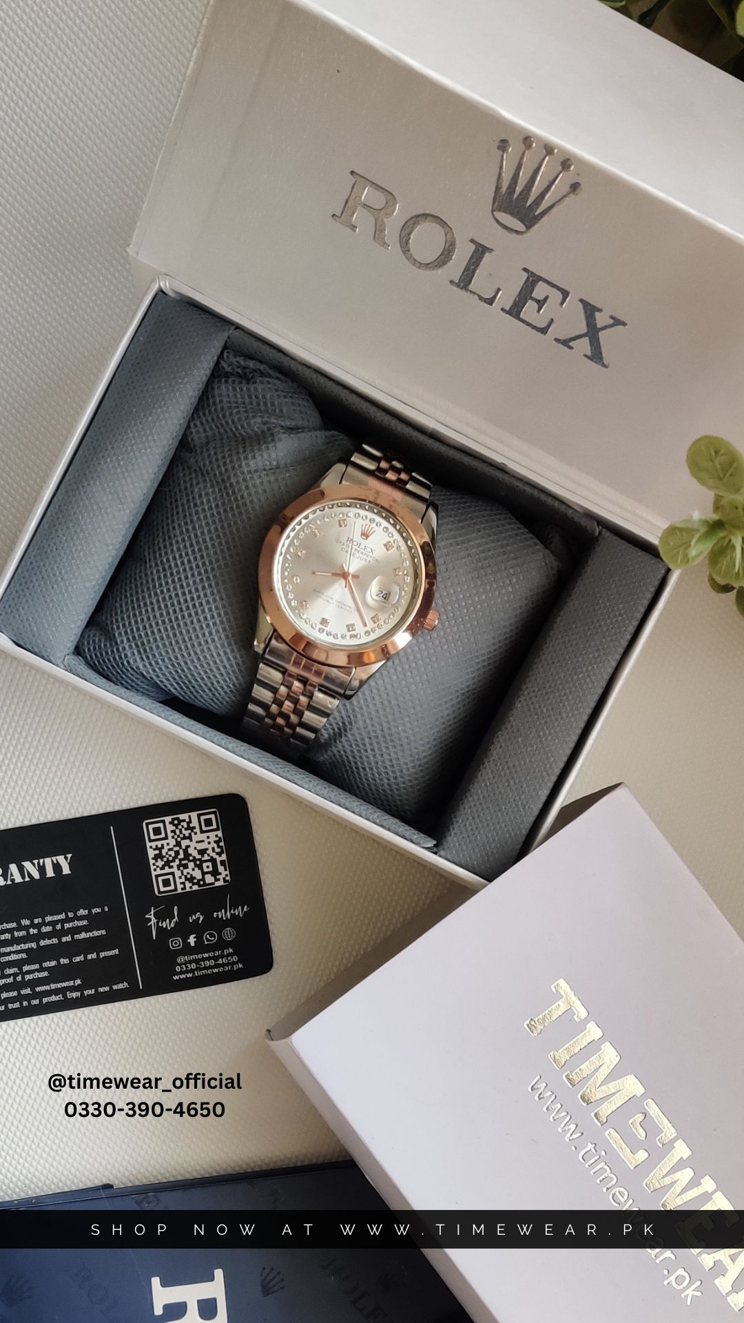 Rolex Gents Stone Date (TTC-Wh) with Rolex Box