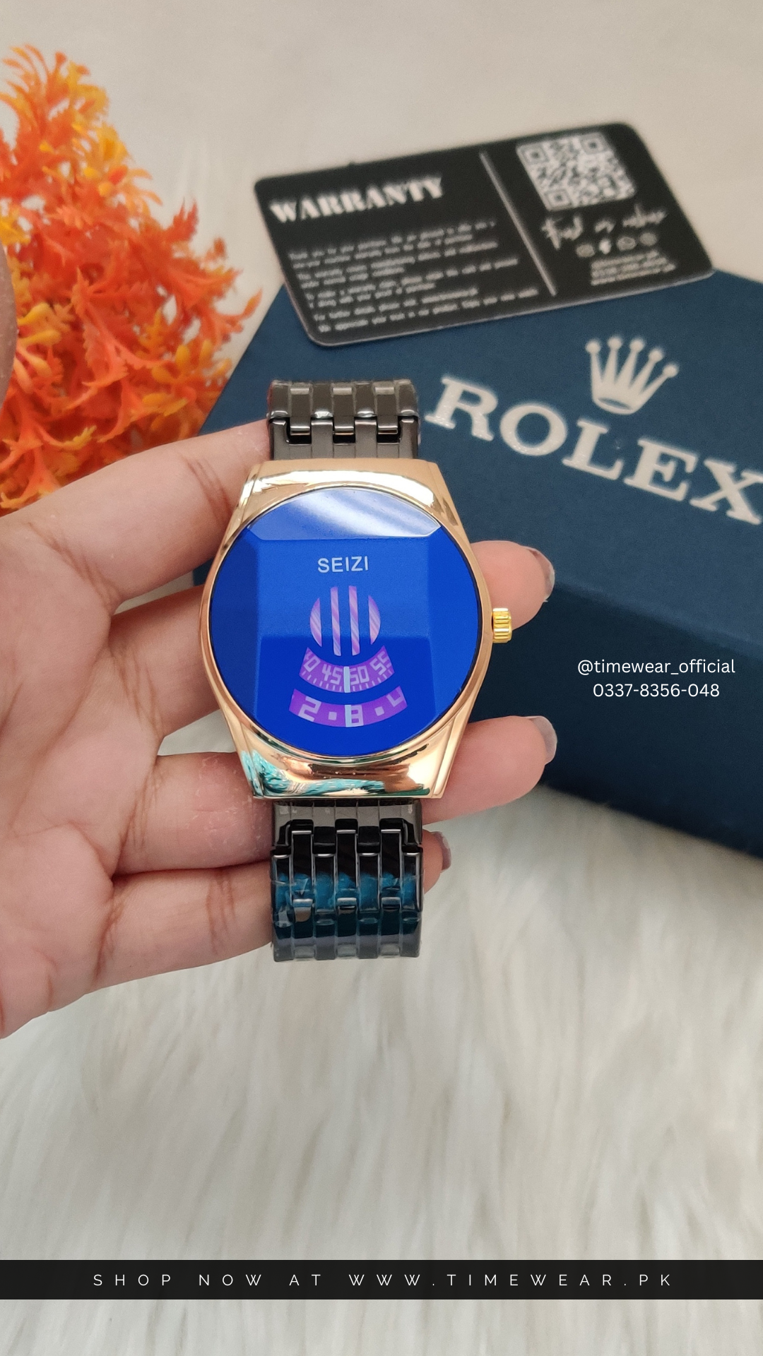 Rolex SEIZI (Black-Golden) with Rolex Box