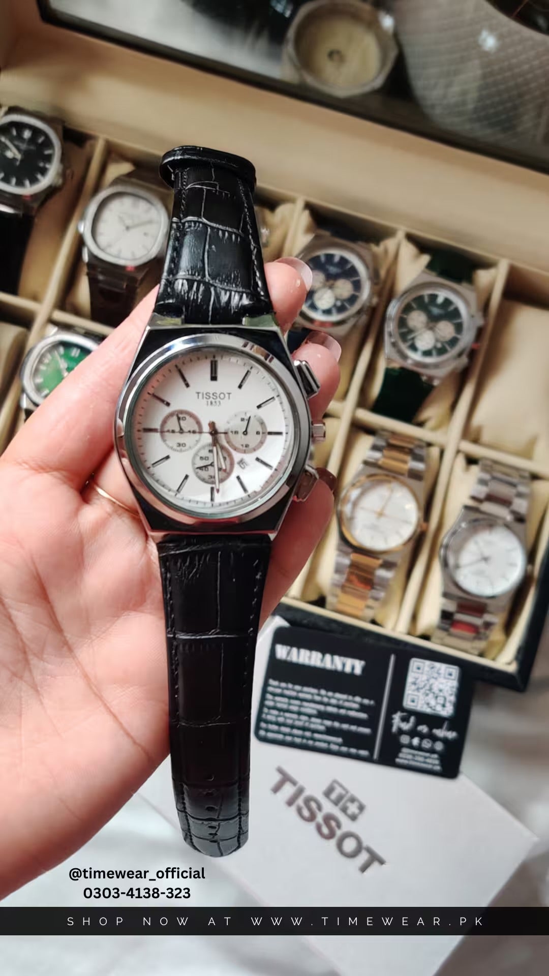 Tissot Straps Chrono White with Tissot Box & One Year Warranty