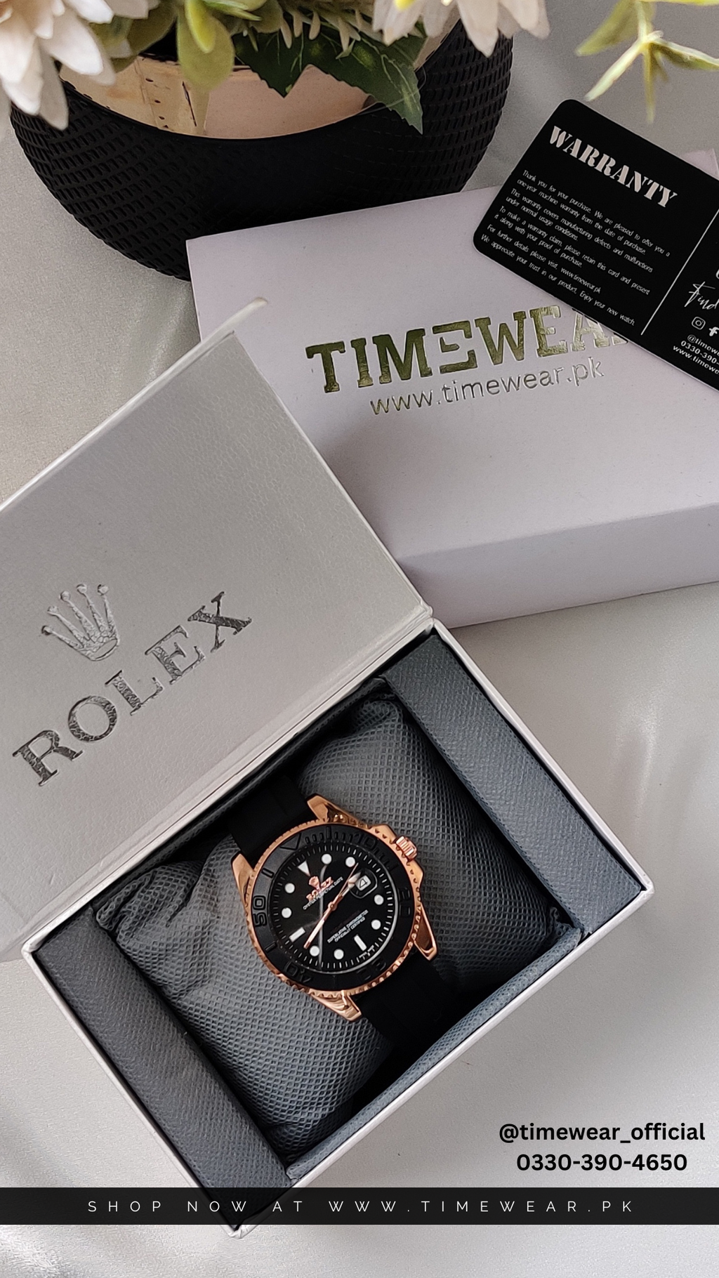 Rolex Gents Yacht Master Golden Black with Rolex Box
