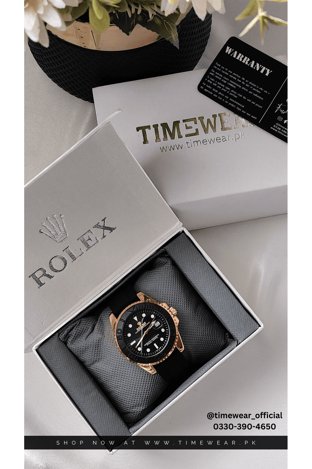 Rolex Gents Yacht Master Golden Black with Rolex Box