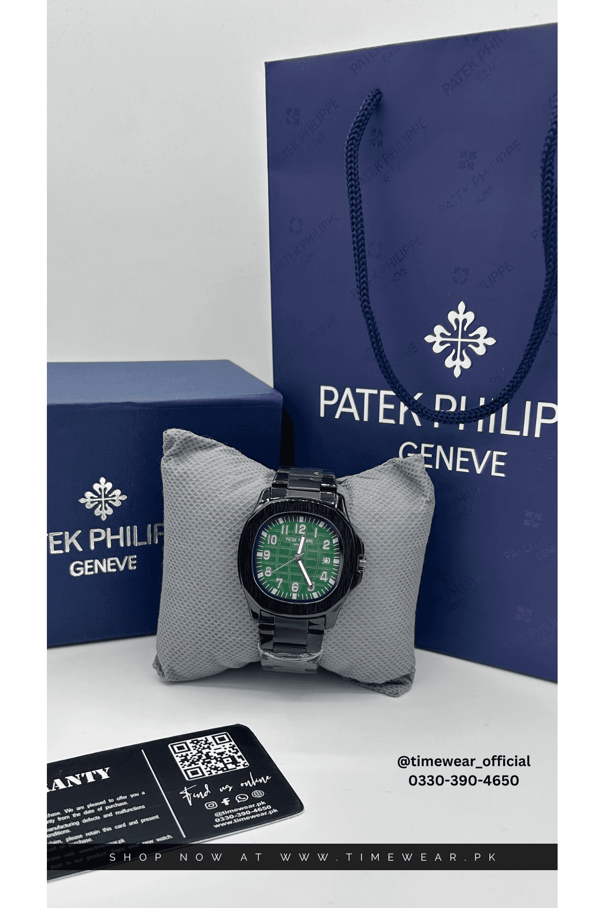 Patek Phillips Black-Green with Patek Box