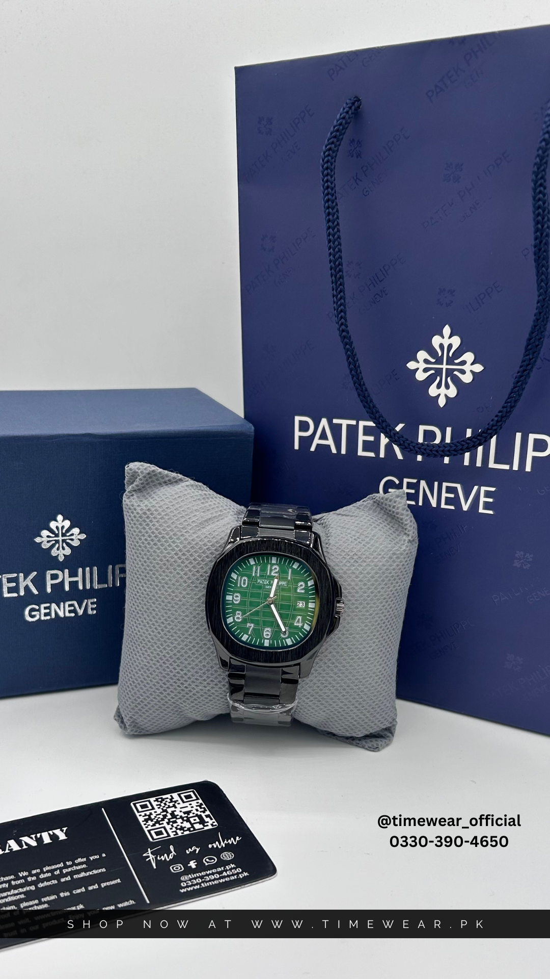 Patek Phillips Black-Green with Patek Box