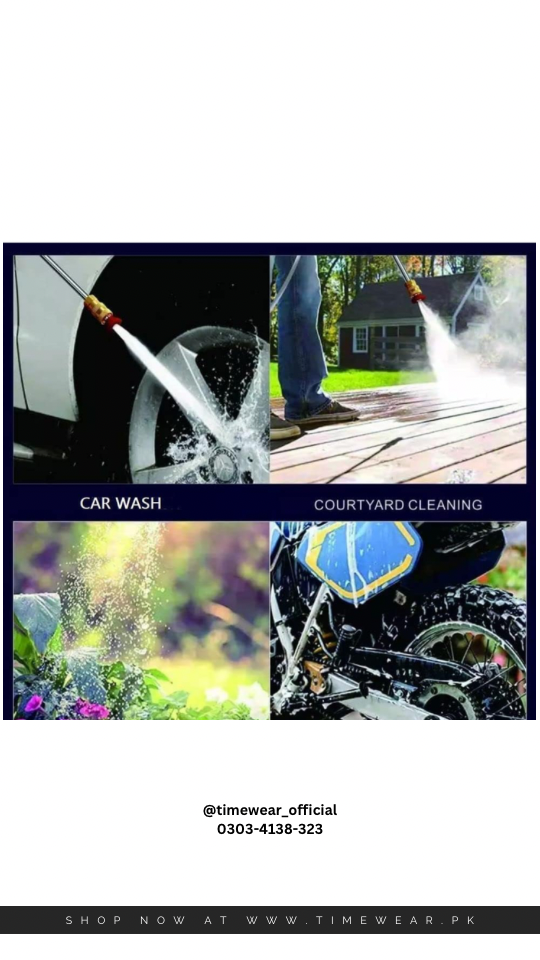 Portable High Pressure Rechargeable Water Gun for Solar, Car & Bike Cleaning