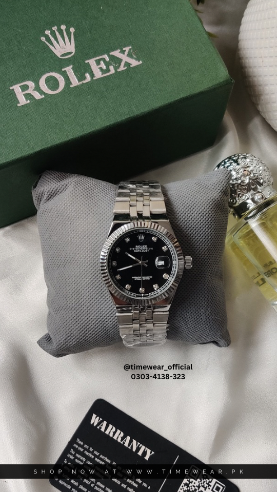 Rolex Gents Kan Silver with Rolex Box & One Year Warranty