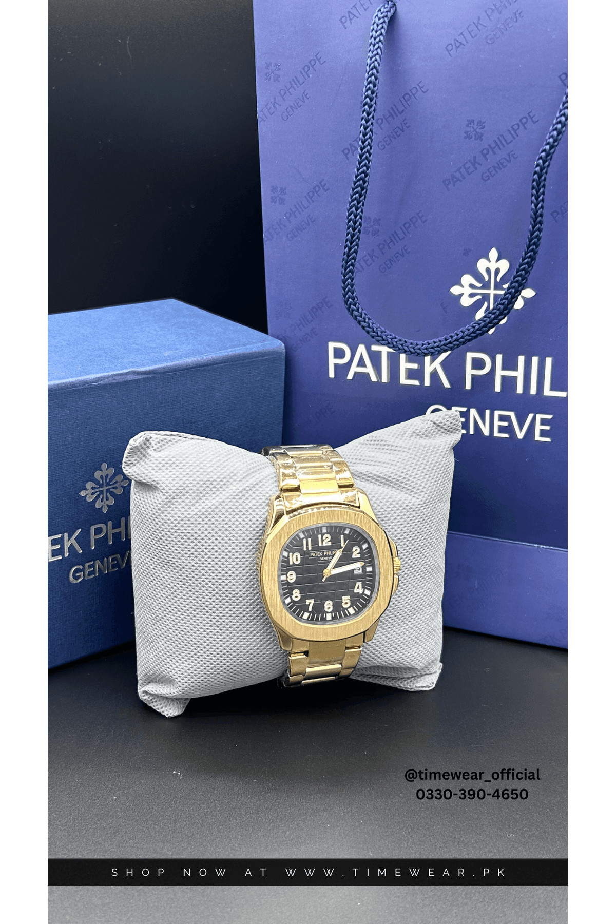 Patek Phillips Aquanaut Golden Black with Patek Box