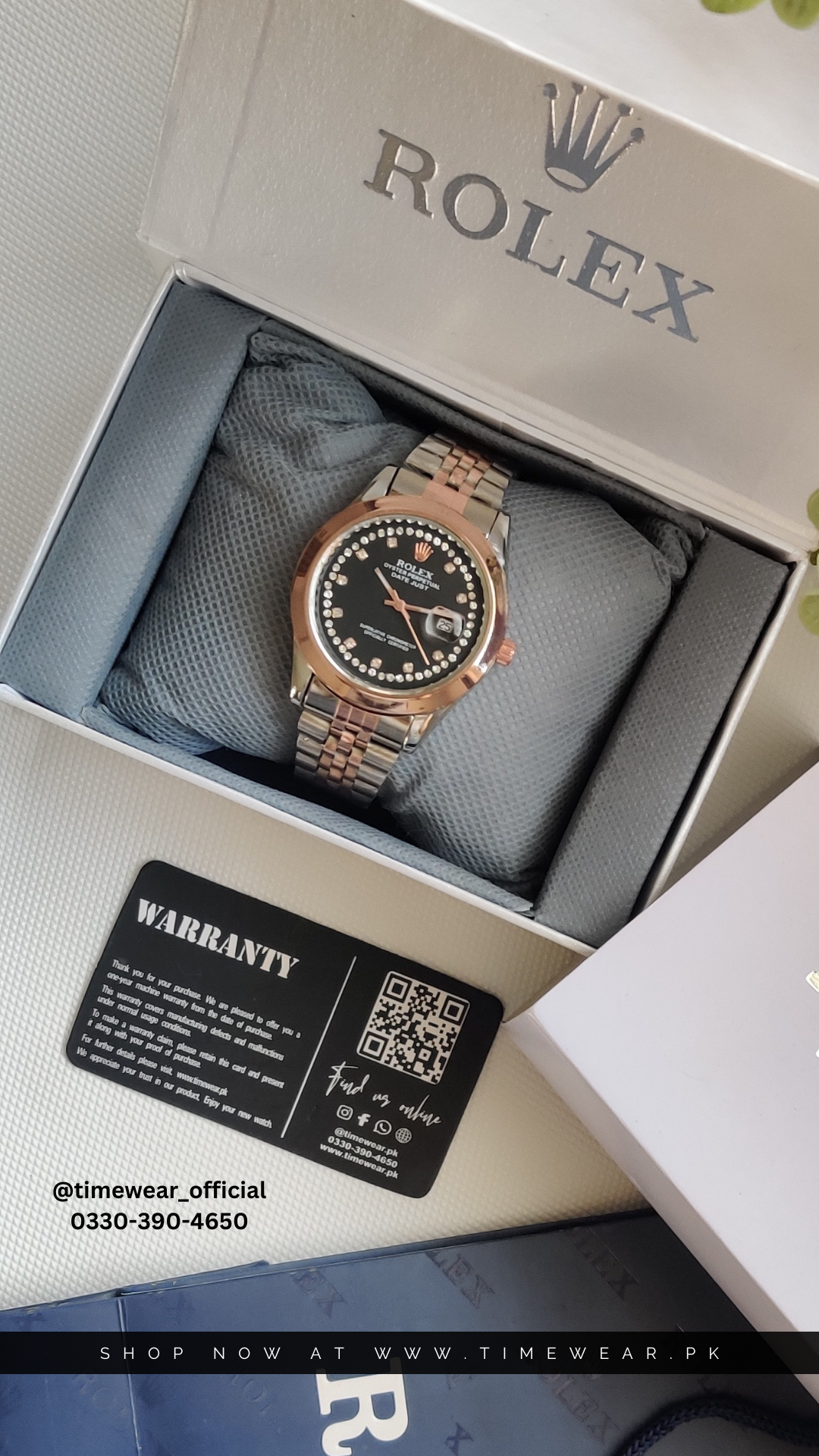 Rolex Gents Stone Date (TTC-Bk) with Rolex Box