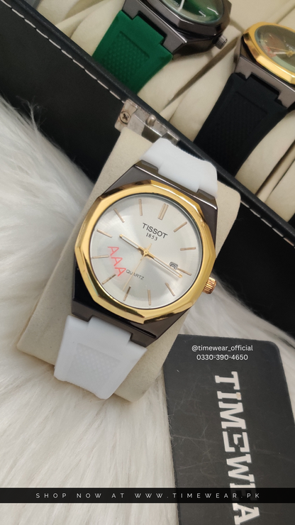 Tissot Straps Wh-Bk-G-Wh (Standard Box)