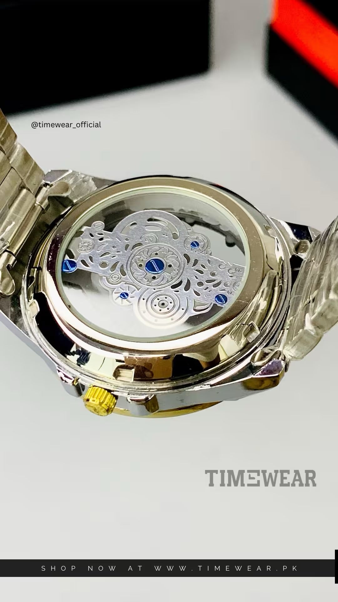 Rolex Gents Skeleton TTG-Black with Rolex Box & One Year Warranty
